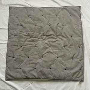 WEST ELM *NWT Organic Oxford Quilt Euro Sham 26" X 26" in Slate